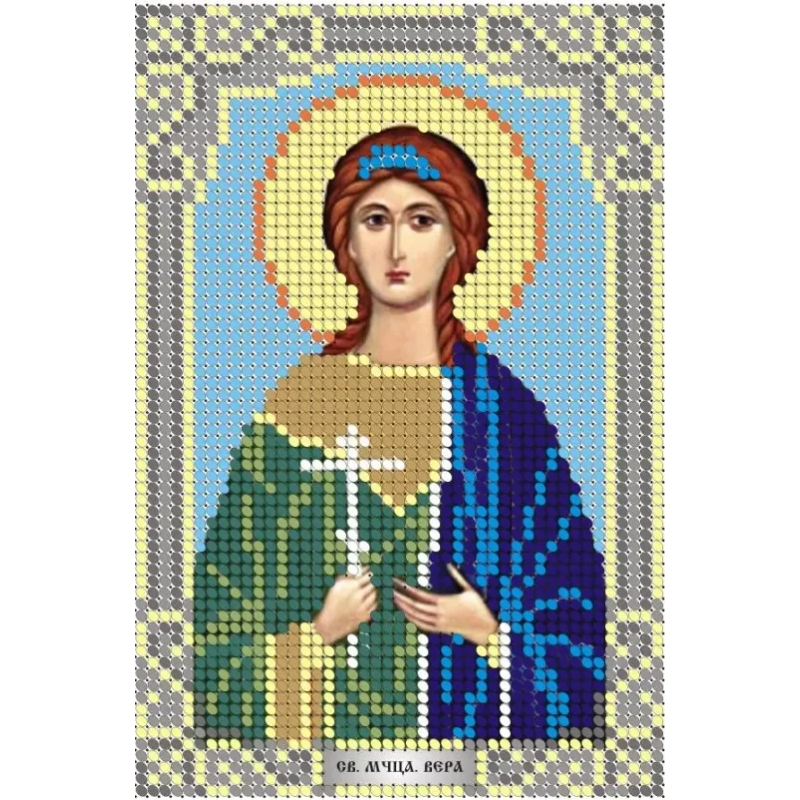 Схема для вишивання бісером ікони. Свята Вера