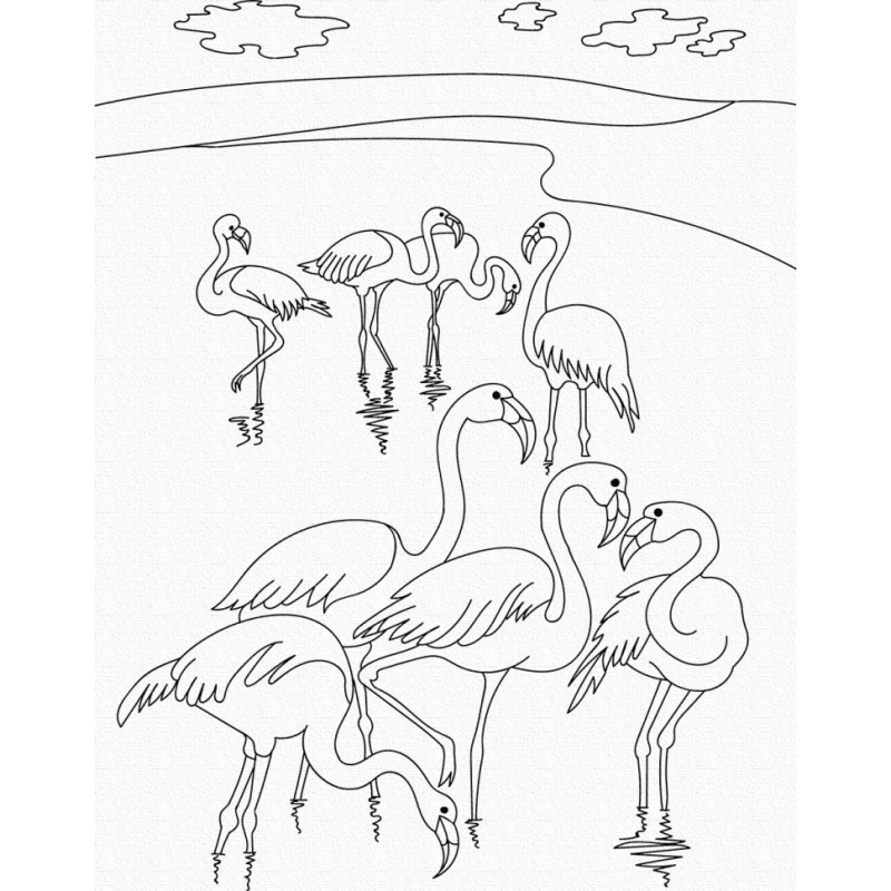 Набір для творчості, малювання картин 20Х30 см. Фламінго