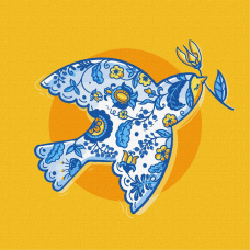 Набір для творчості картина за номерами 30Х30см. Вільний птах