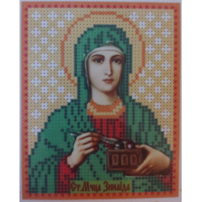 Схема для вишивання бісером ікони. Свята Зініда