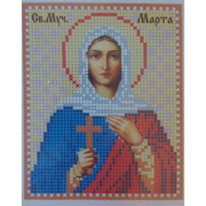 Схема для вишивання бісером ікони. Свята Марта