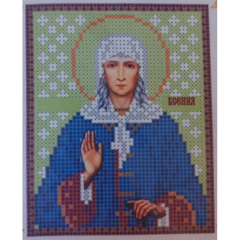 Схема для вишивання бісером ікони. Свята Ксинія