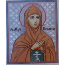 Схема для вишивання бісером ікони. Свята Пілагея