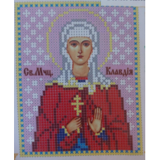 Схема для вишивання бісером ікони. Свята Клавдія