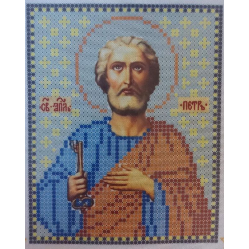 Схема для вишивання бісером ікони. Святий Петро Схема для вишивання бісером ікони. Святий Петро