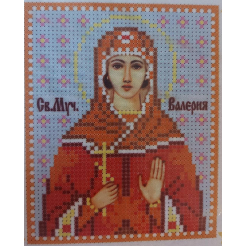 Схема для вишивання бісером ікони. Свята Валерія Схема для вишивання бісером ікони. Свята Валерія