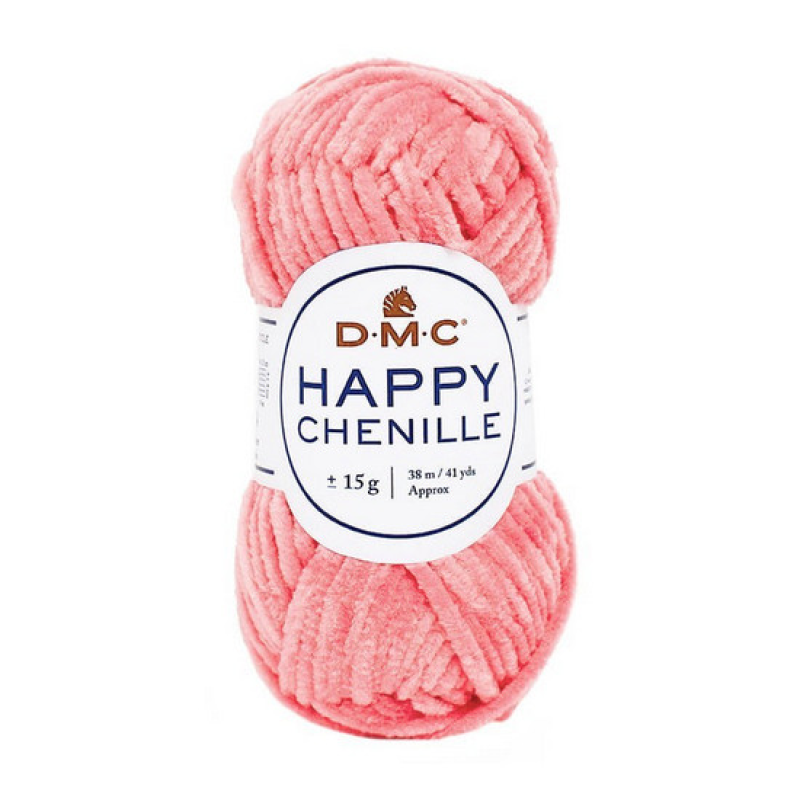 Пряжа плюшева 15 г. Happy Chenille Колір: рожевий