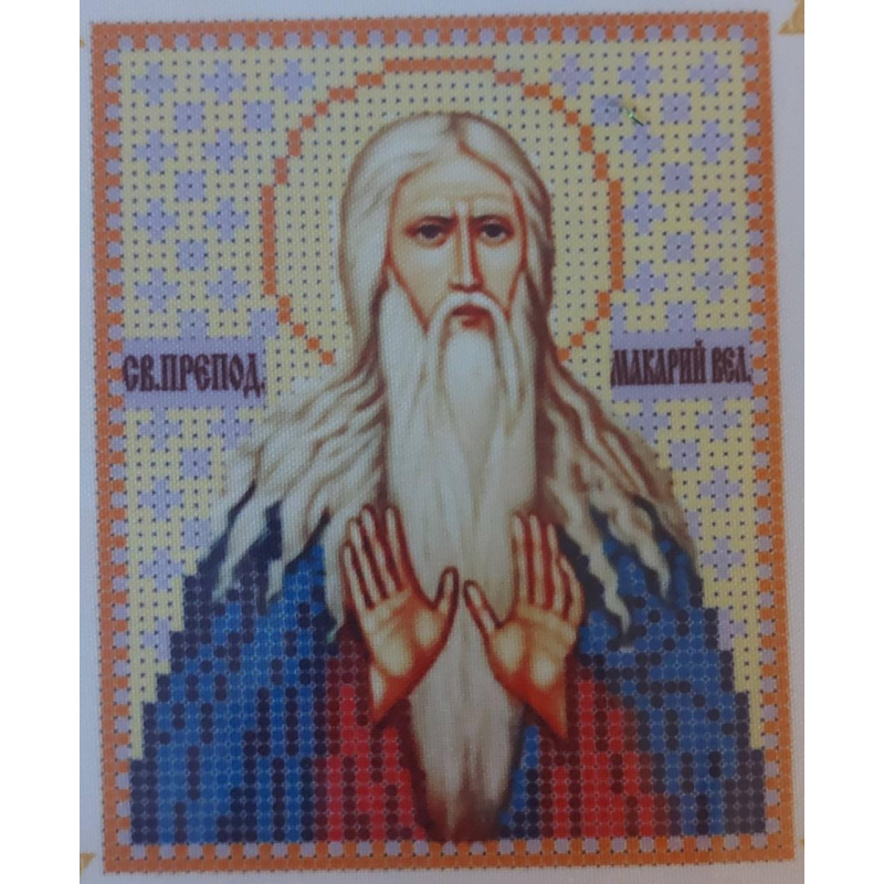 Схема для вишивання бісером ікони. Свято Макарій Схема для вишивання бісером ікони. Свято Макарій