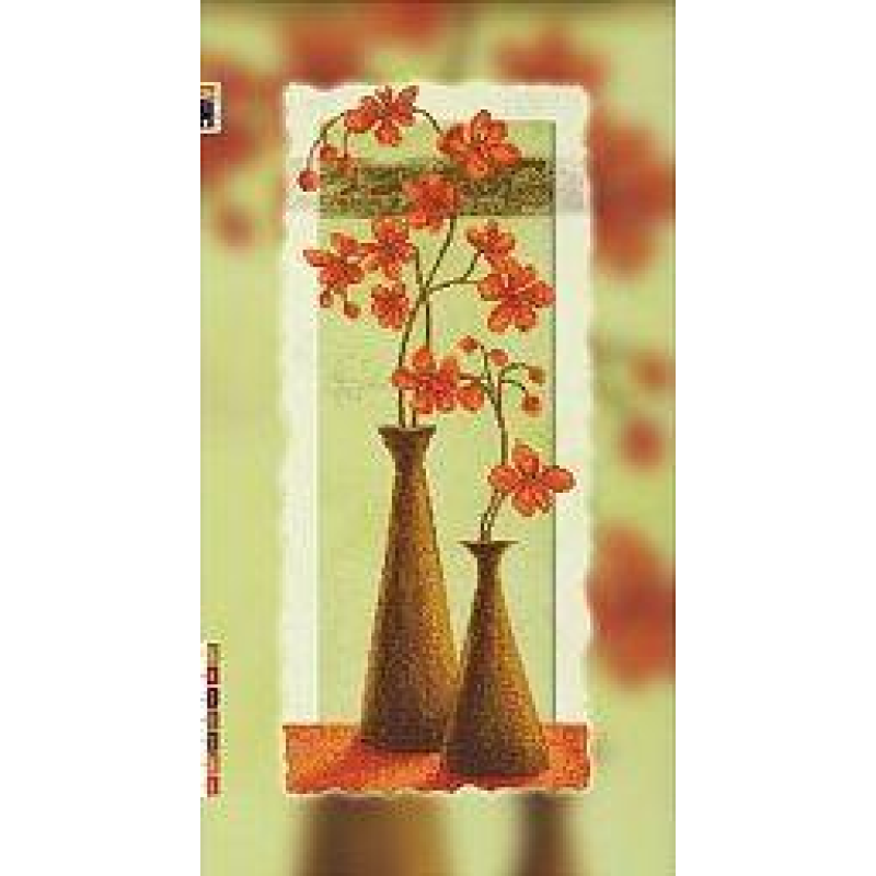 Схема для вишивання бісером на полотні з підрамкою. Дві вази. Схема для вишивання бісером на полотні з підрамкою. Дві вази.