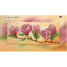 Схема для вишивання бісером на полотні з підрамкою. Дві вази.