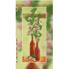 Схема для вишивання бісером на полотні з підрамкою. Дві вази.