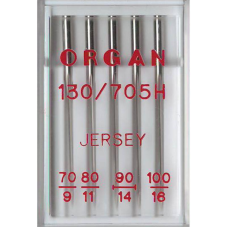 Голки для трикотажу, джерсі NoMIX, OR, (15x1H, 130/705H): 70(1); 80(1); 90(2); 100(1) 1уп. =5шт
