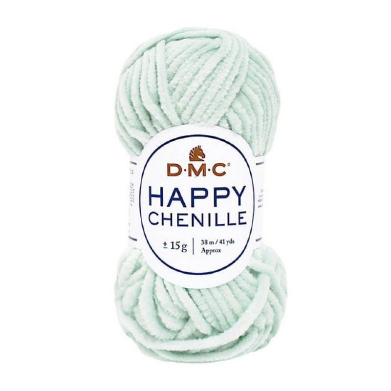 Пряжа плюшева 15 г. Happy Chenille Колір: світло-блакитний (м“ятний)