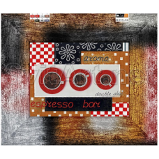 Схема для вишивання бісером на полотні з підрамкою. Кава.