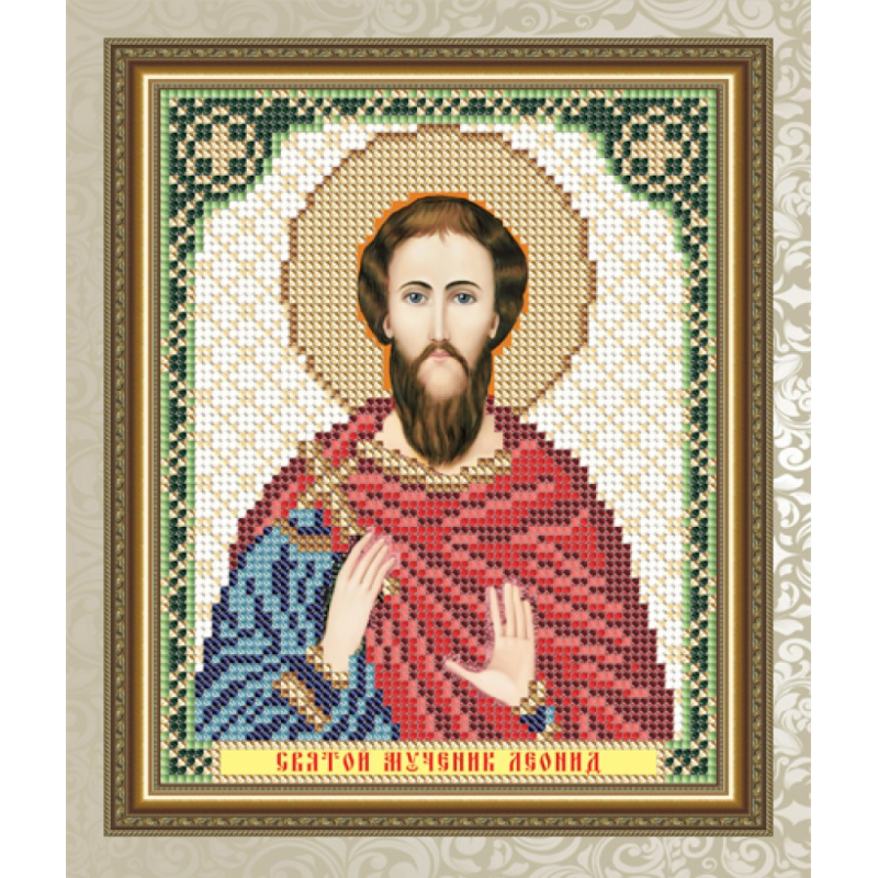 Схема для вишивання бісером ікони. Святий Леонід Схема для вишивання бісером ікони. Святий Леонід