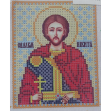 Схема для вишивання бісером ікони. Свято Микита