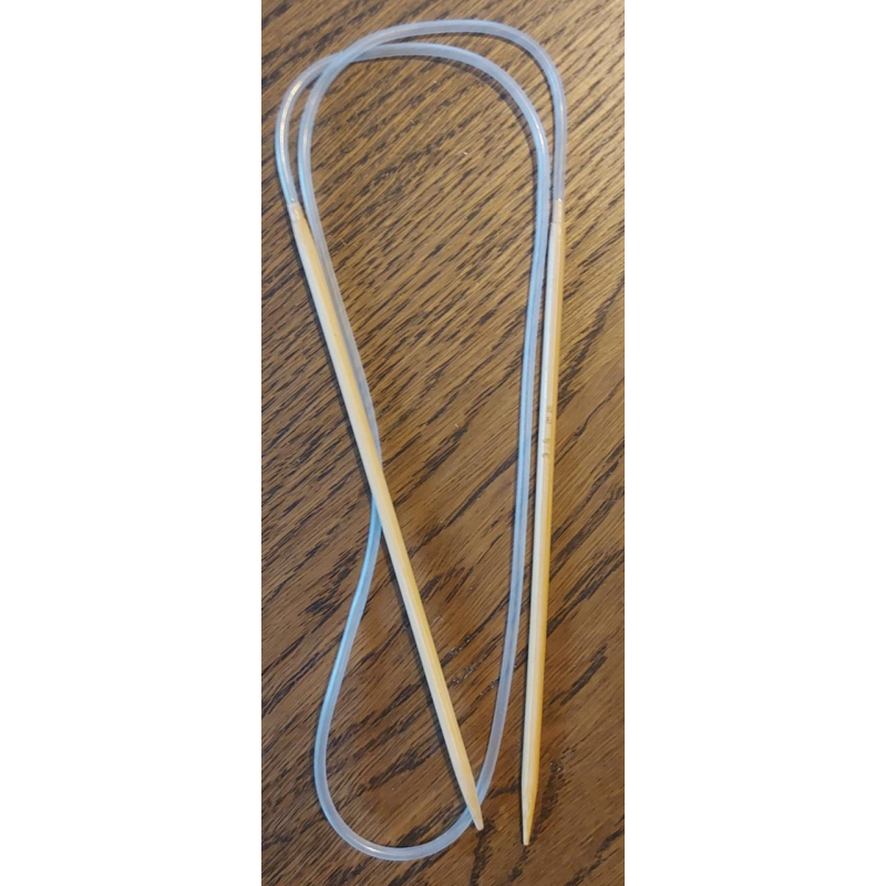 Спицы для вязания на леске.№3,5 бамбуковые