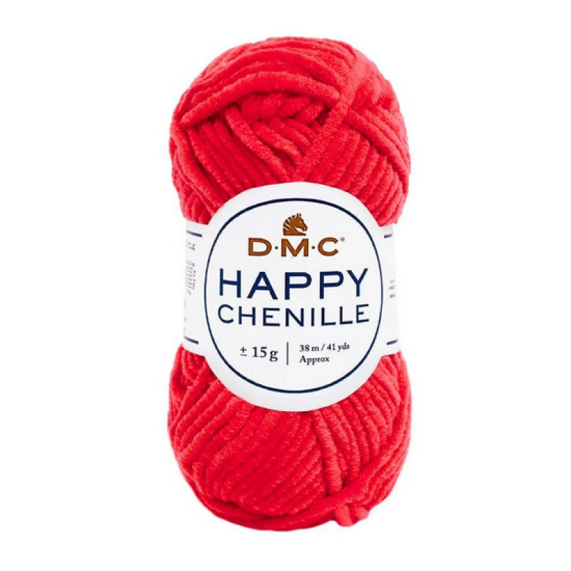 Пряжа плюшевая 15г. Happy Chenille Цвет: кораловый