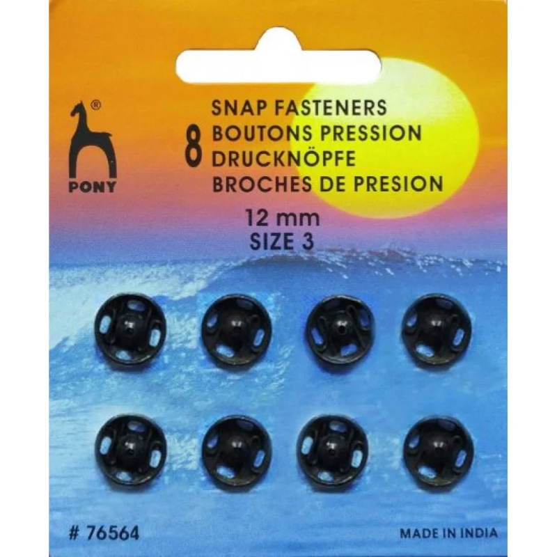 Кнопки пришивні чорні 12 мм Кнопки пришивні чорні 12 мм