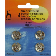 Кнопки пришивні сріблясті 15 мм